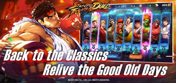 Game Street Fighter Duel có nhiều lớp nhân vật khác nhau