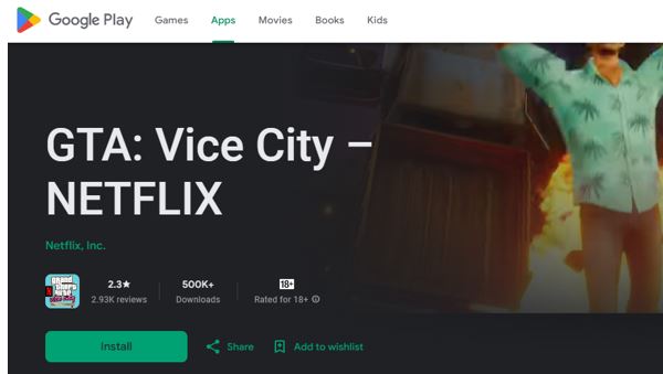 Tải GTA Vice City NETFLIX trên Android
