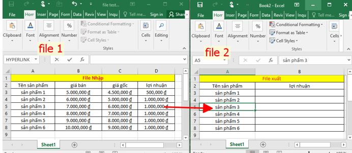 Thực hiện tham chiếu dữ liệu từ file Excel khác 1