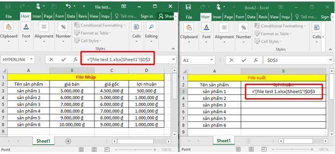 Thực hiện tham chiếu dữ liệu từ file Excel khác 4